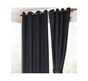 Juego cortina Melbourne 220x140 cm negro