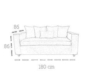 LIVING 311 ROMEO BEIGE CLARO SOFA 3 CUERPOS RESORTES + 2 SITIALES DE  MADERA