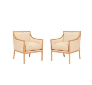 LIVING 311 ROMEO BEIGE CLARO SOFA 3 CUERPOS RESORTES + 2 SITIALES DE MADERA