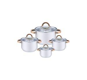 Set Baterías 8 Piezas Acero Inoxidable Berlín Gris