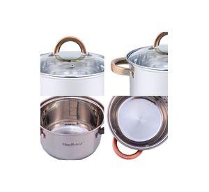 Set Baterías 8 Piezas Acero Inoxidable Berlín Gris