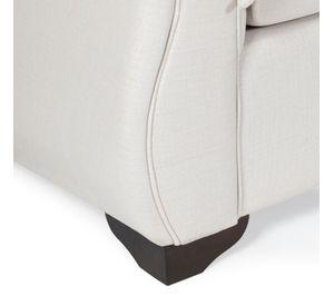 Living 311 Afgano blanco sofa resortes + 2 sitiales madera