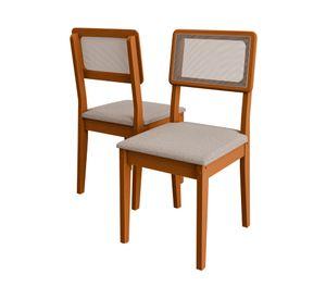 Juegos comedor 6 sillas Comedor Dubai 6 sillas café/blanco/gris 80x60x90 cm