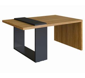 Mesa de centro rectangular Boho 41x90x59 cm miel negro