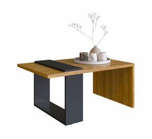 Mesa de centro rectangular Boho 41x90x59 cm miel negro