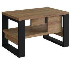Mesa de centro rectangular Industrial 40.8x67.5x43.7 cm madera negro