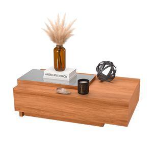 Mesa de centro rectangular Milao 33x93x53 cm café