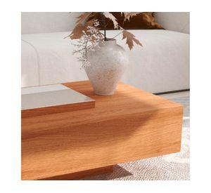 Mesa de centro rectangular Milao 33x93x53 cm café