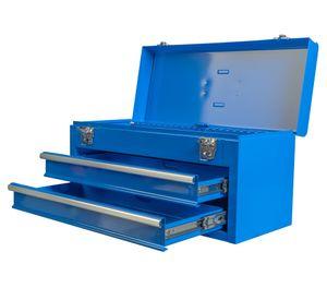 Caja organizadora herramientas 2 cajones azul