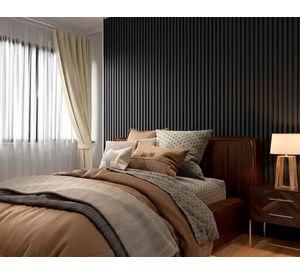 Panel revestimiento PVC negro 24 mm 0.42 m2