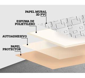 Panel revestimiento PVC blanco invierno 2 mm 0.25 m2