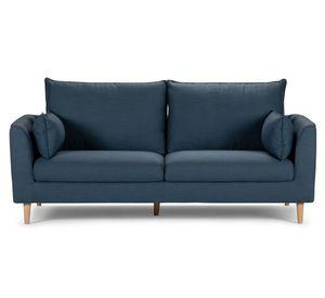 Sofá 3 cuerpos Cavour reclinado 100° poliéster denim