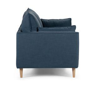 Sofá 3 cuerpos Cavour reclinado 100° poliéster denim
