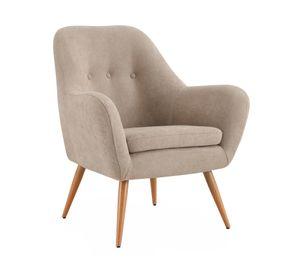 Poltrona 1 cuerpo Bartolo reclinado 100° poliéster taupe