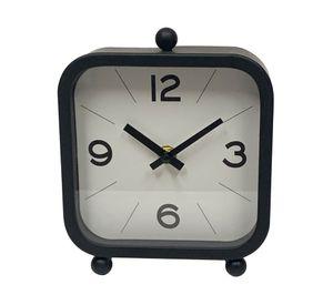Reloj sobremesa cuadrado Farm House negro