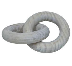 Figura decorativa madera blanca New York