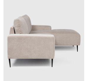 Sofá Seccional Derecho Moderno Beige Castelo KM2315RIV