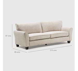 Sofá 3 Cuerpos Moderno Elegante New Charlotte KM2500S