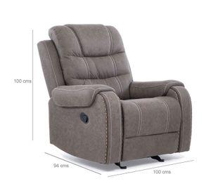 Berger Reclinable y Mecedor Gris Moderno Verona 6035CHGR