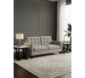 Set 2 Mesas Laterales Moderna de Lujo Mármol Blanco 4931L