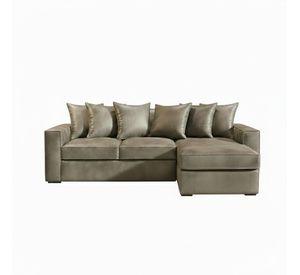 Seccional intercambiable Tennese Gris cuero sintetico envejecido resortes full comfort plus