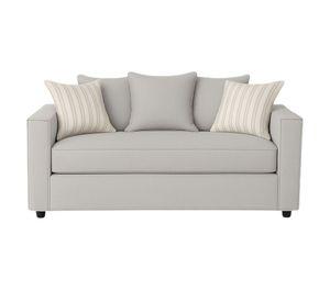 LIVING 311 ROMEO GRIS CLARO SOFA 3 CUERPOS RESORTES + 2 SITIALES DE MADERA