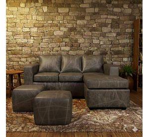 Living 311 Old West Gris seccional intercambiable + Ottoman