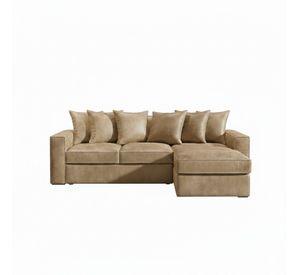 Seccional intercambiable Tennese Beige cuero sintetico envejecido resortes full comfort plus