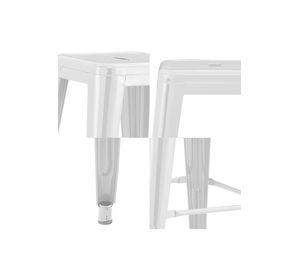 Piso de Bar Metal Tolix Blanco