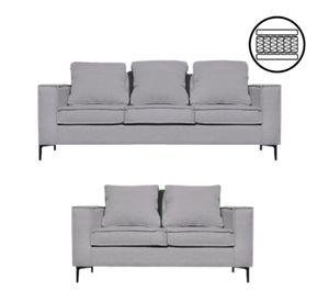 Living 32 urbano gris con resortes pocket