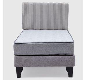 Cama Feel + Respado Rest 1 Plaza - Gris