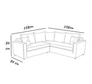Seccional Matilda beige full comfort plus