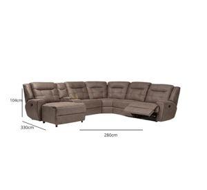 Sofa Seccional Reclinable 5 Cuerpos Chaise Izquierdo Grand Daniels 6015L