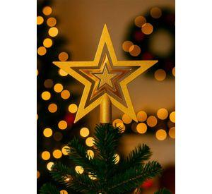 Estrella Navidad Dorada Dorado