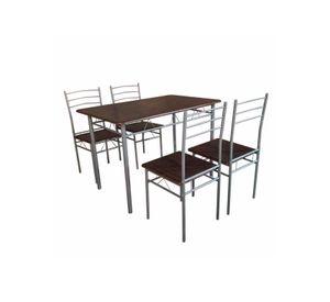 Juego de comedor 4P Verona Silver 74x70x110 cm