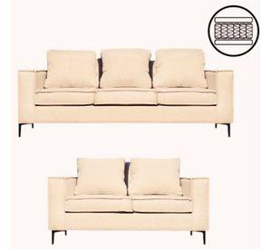 Living 32 urbano beige con resortes pocket