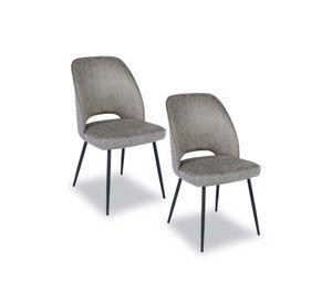 Pack 2 Sillas de Comedor Oval PU Taupe Claro