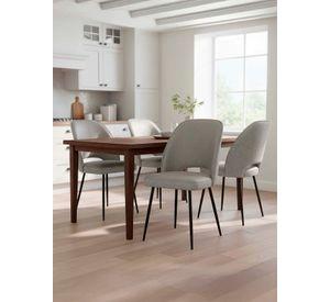 Pack 2 Sillas de Comedor Oval PU Taupe Claro