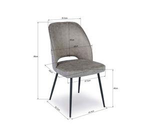Pack 2 Sillas de Comedor Oval PU Taupe Claro