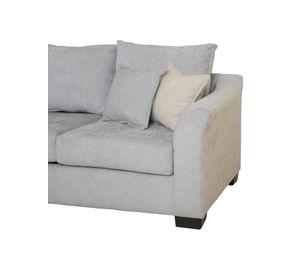 Seccional Bruselas Chenille Gris Claro - 3 Mod Izq