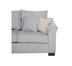 Seccional Bruselas Chenille Gris Claro - 3 Mod Izq