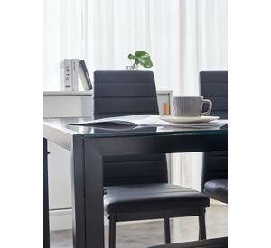 Mesa de Comedor Vidrio Negro 150x80x75cm