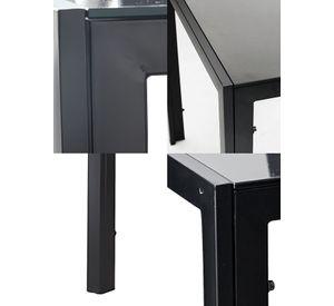 Mesa de Comedor Vidrio Negro 150x80x75cm