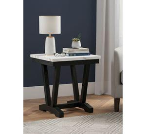 Mesa Lateral Moderna Mármol Rodeus Blanca T4931E
