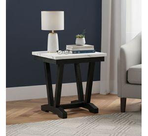 Mesa Lateral Moderna Mármol Rodeus Blanca T4931E