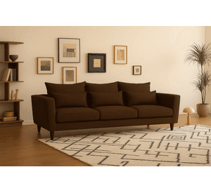 Sofá 3 Cuerpos Palais Café Tela – Confort y Estilo para tu Hogar