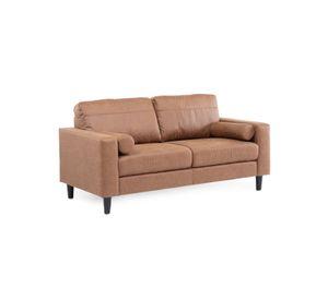 Sofá 2 Cuerpos Lousiana Vintage Cuero viejo Café JG8002L