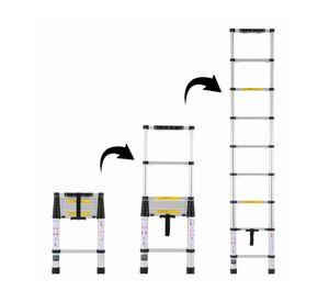 Escalera Telescópica plegable aluminio 2.6 m