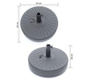 Base Redonda Para Quitasol Novahus 21 kg - Negro