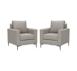 Juego de Poltronas Arthur Gris Claro